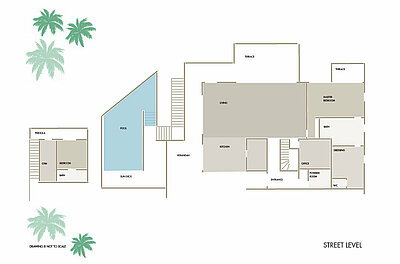 Floorplan Villa Azur Belrose Villa Rental Street Level