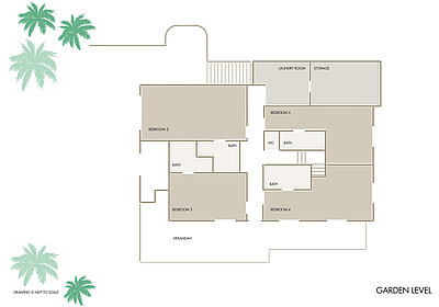 Floorplan Villa Joia Belrose Villa Rental Garden Level